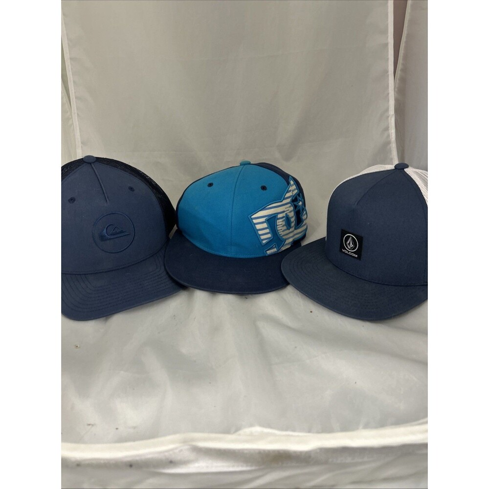 3 Hat Bundle Quiksilver DC Volcom Skate Surf Streetwear Caps Lot